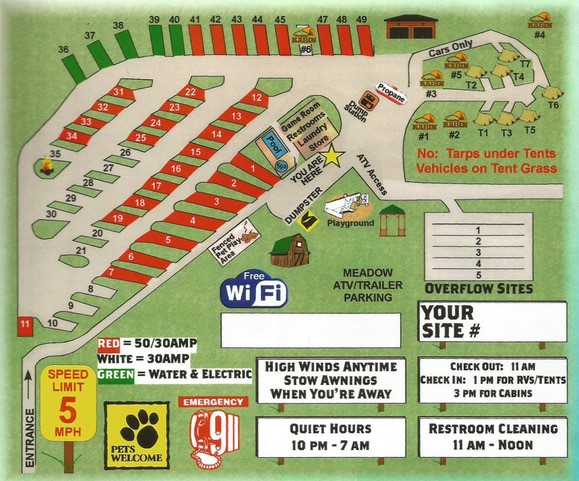 Campground Site Map