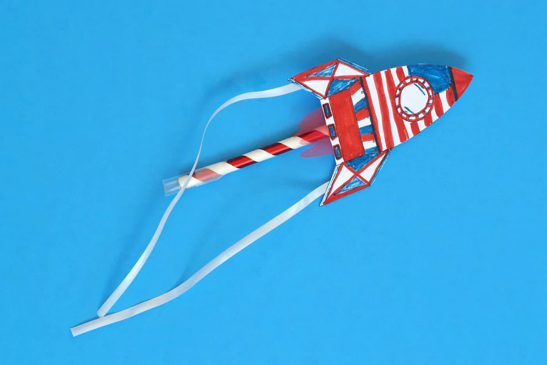 Straw Rocket Craft Photo