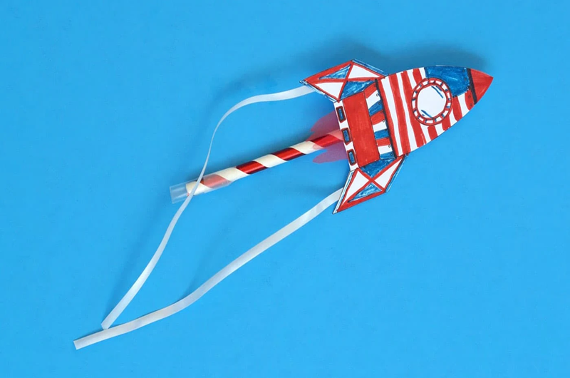 Straw Rocket Craft Photo