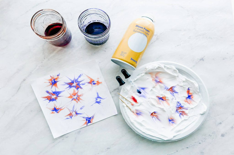 Shaving Cream Fireworks Photo