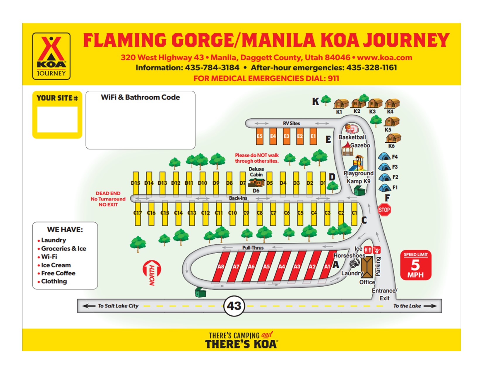 Campground Site Map
