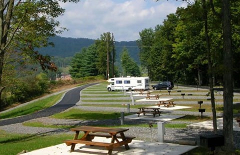 Full hook-up sites with concrete patios