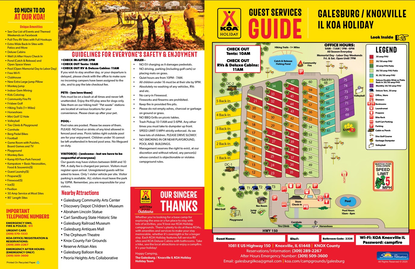 Campground Site Map
