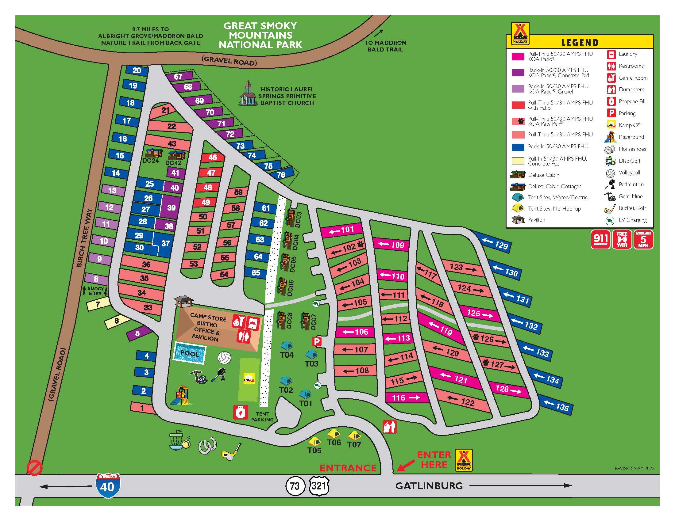 Campground Site Map