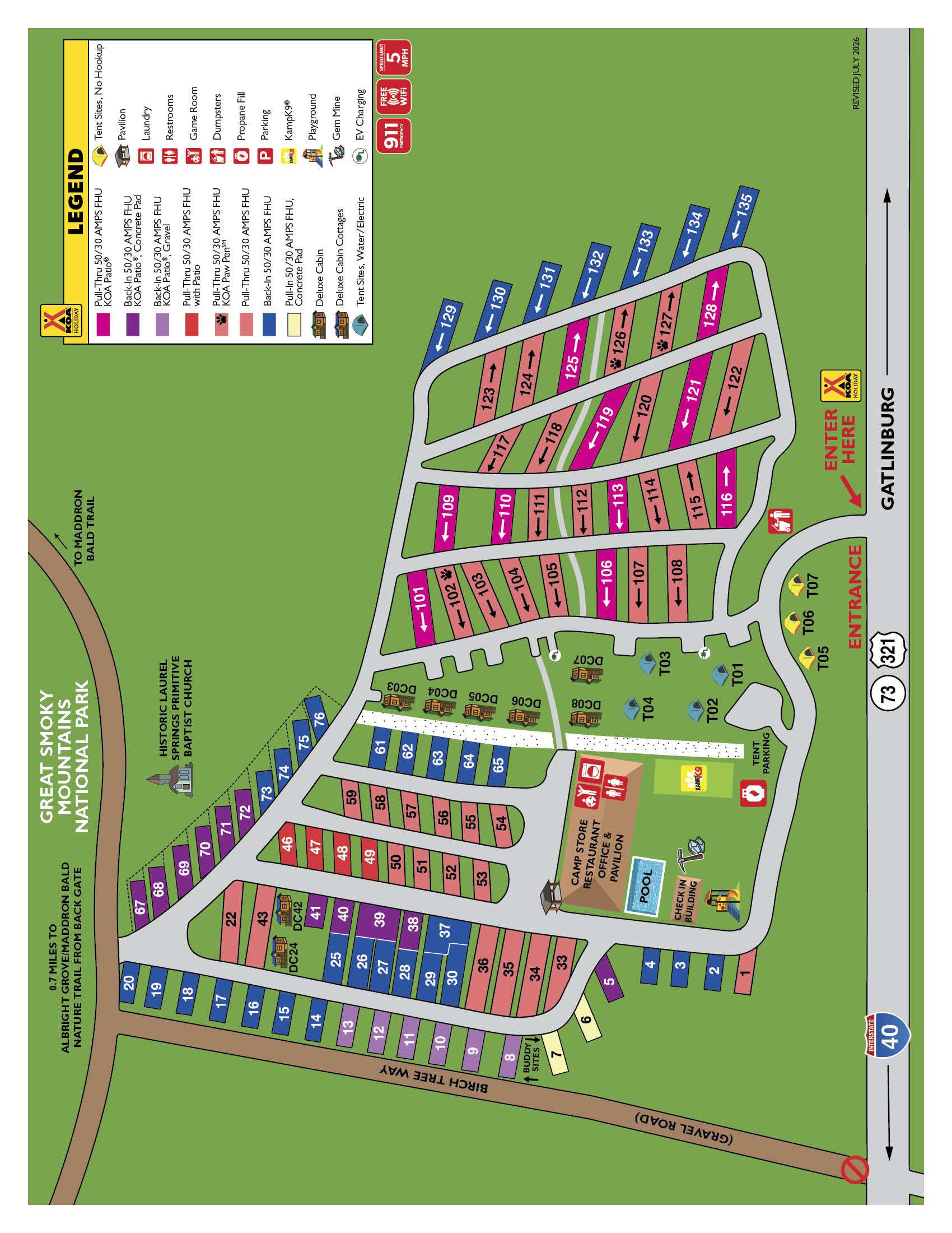Campground Site Map