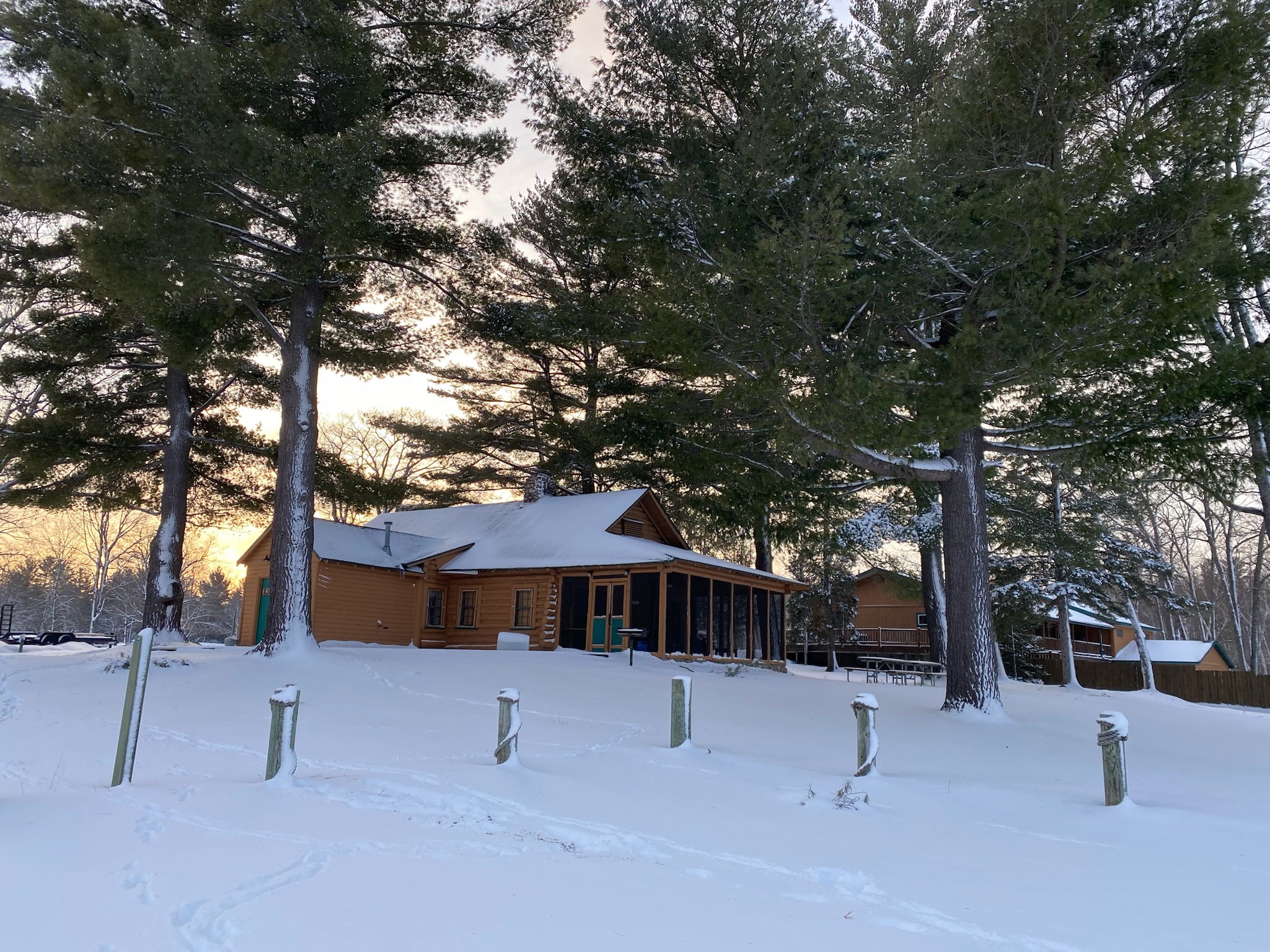 Lake House on Big Bradford Lake, Michigan - Exterior, Winter