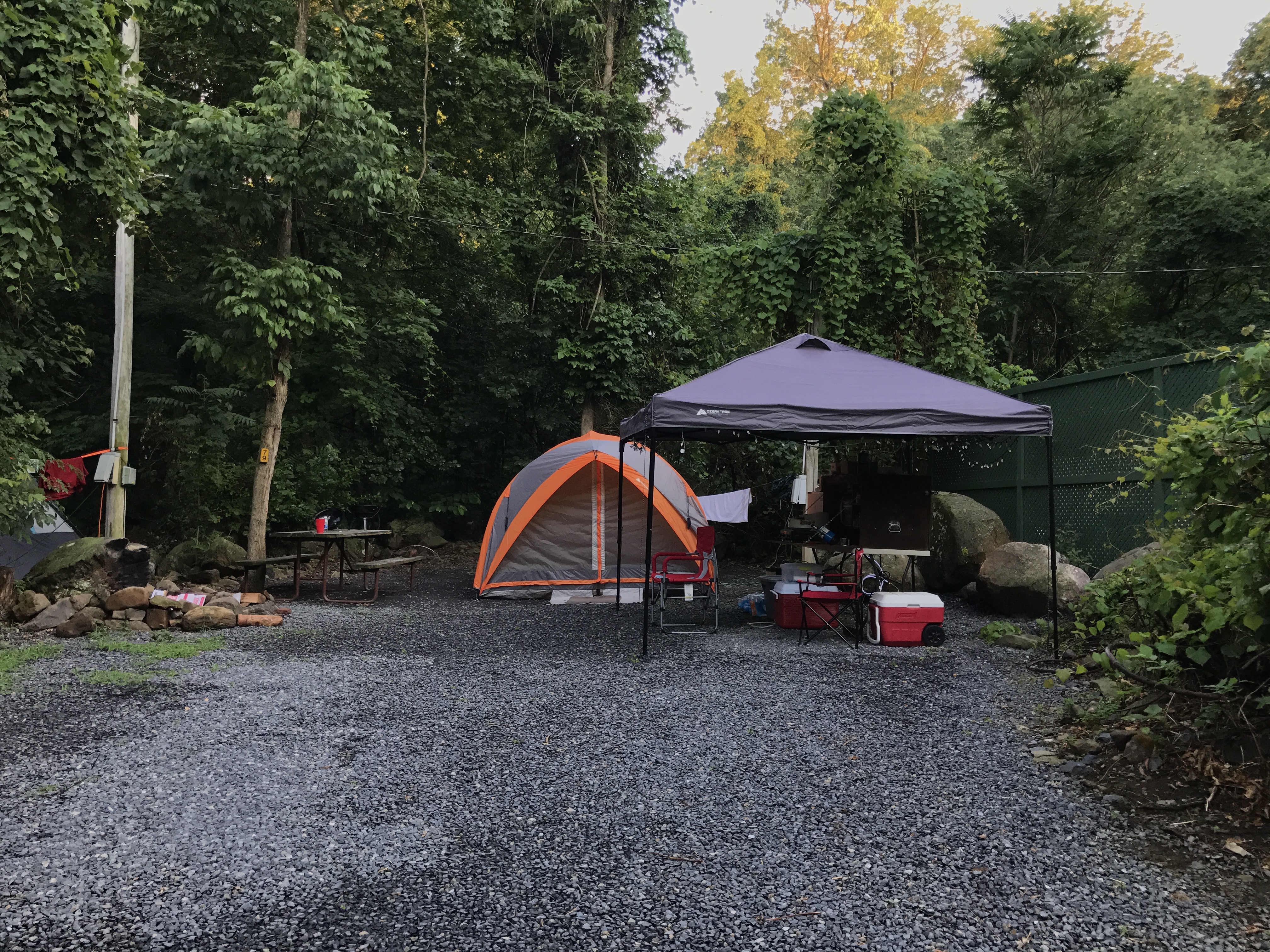 Tent site with Water & electric
