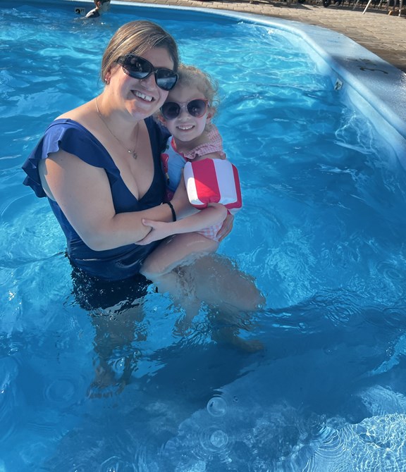 Enjoying the pool at Gettysburg KOA