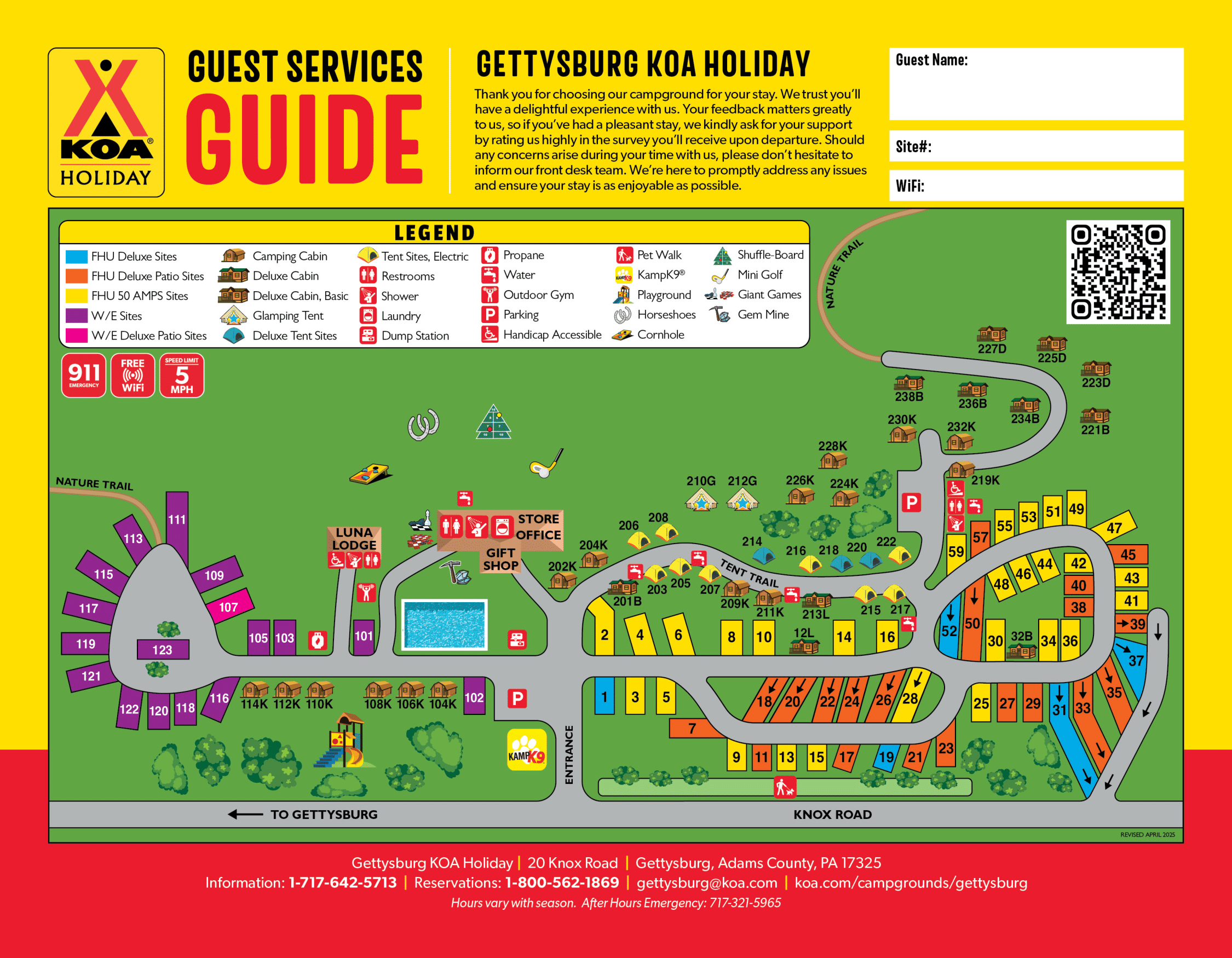 Campground Site Map