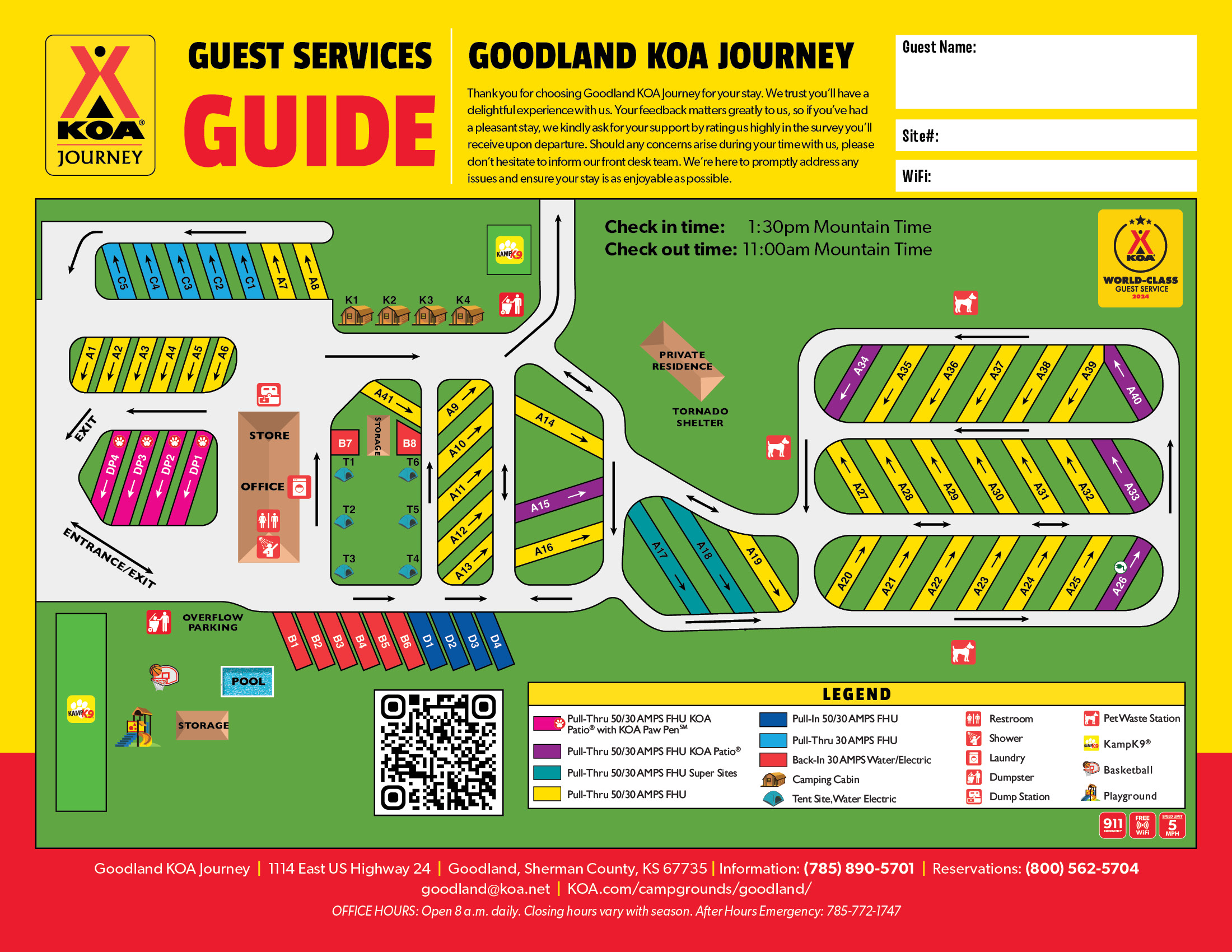 Campground Site Map