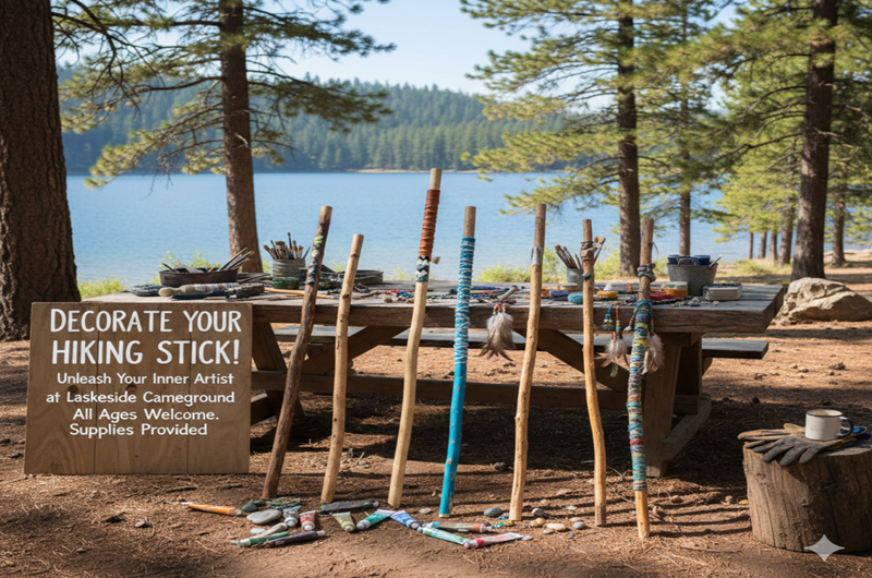 Hiking Stick Decorating Photo