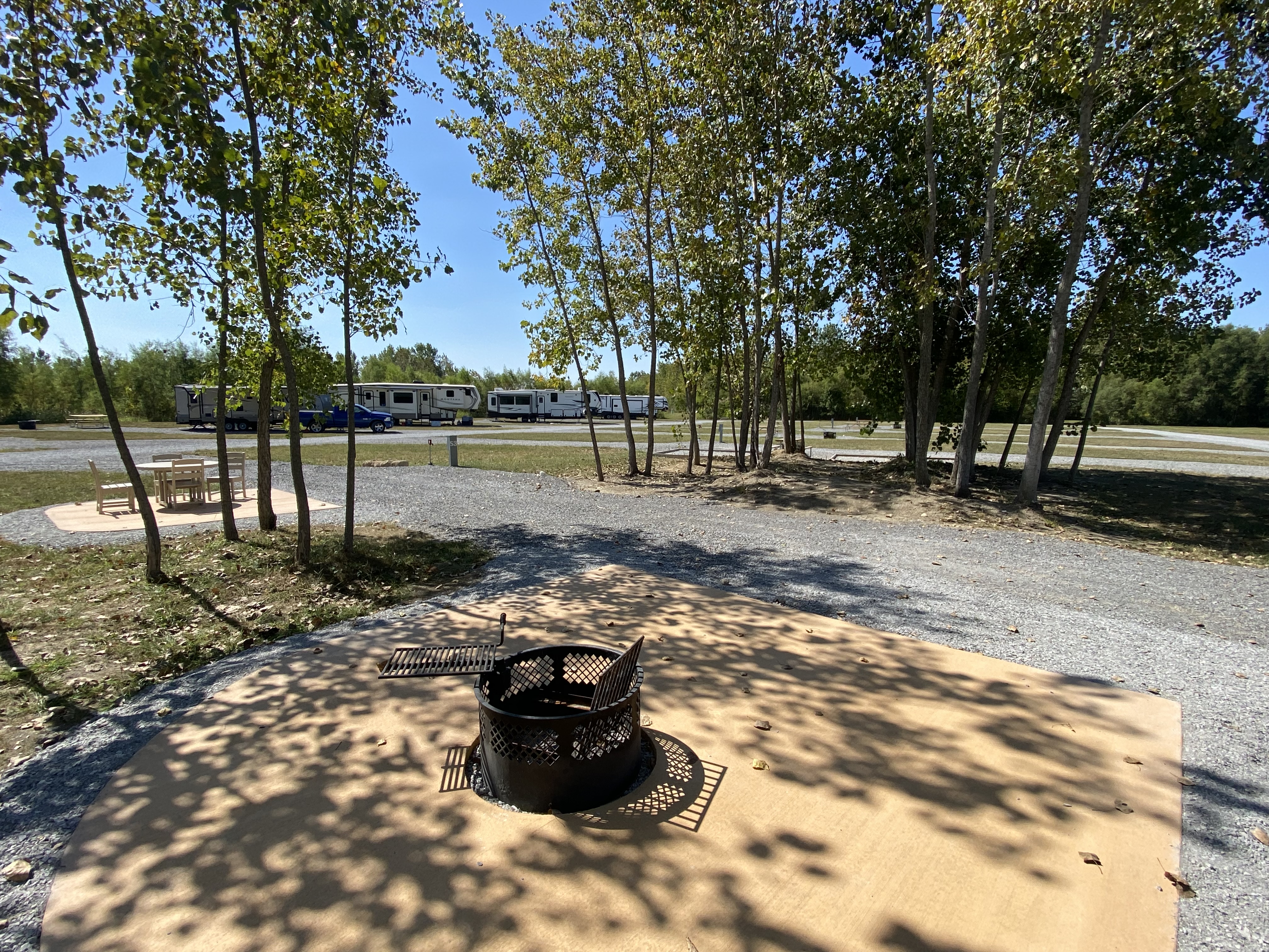 Site 53 Full Hook Up Pull Thru with Patio