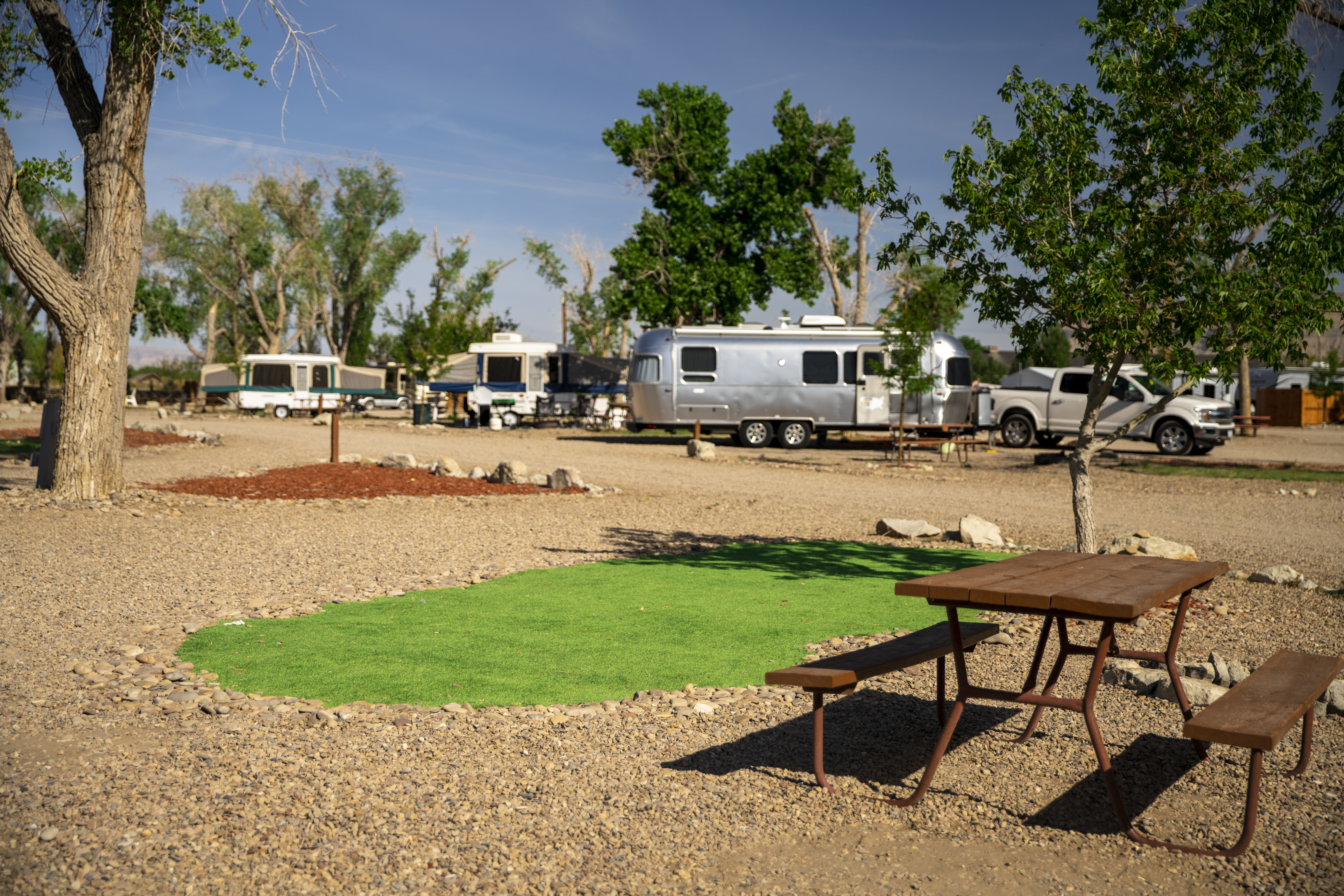 Green River KOA Individual Tent Site with Grass Tent Pad