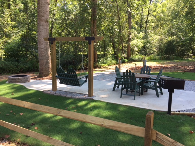 KOA Patio site in New section of rear of park