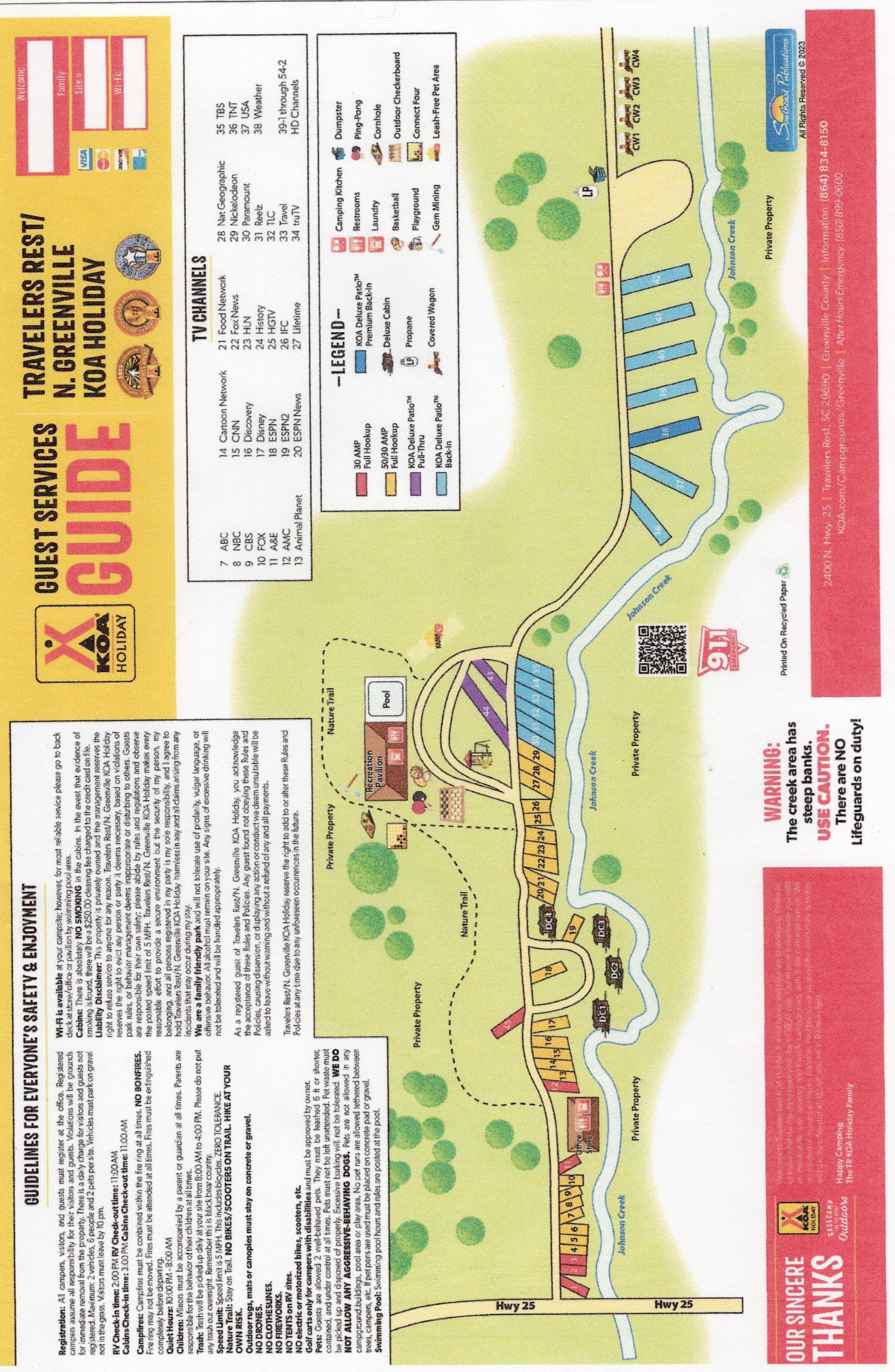 Campground Site Map