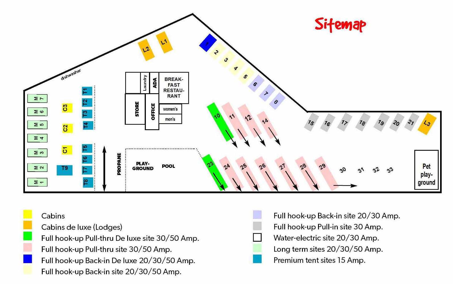 Campground Site Map