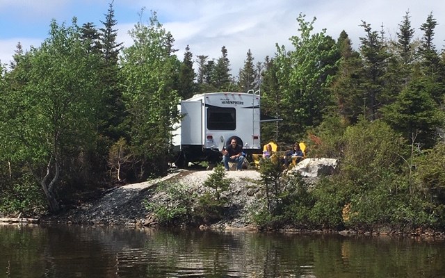 Private, Water/electric site along the shoreline.