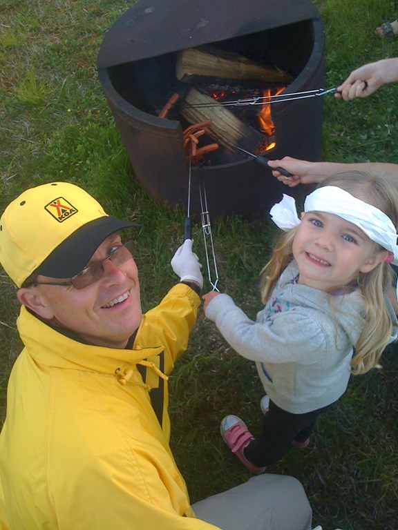 Father's Day wiener roast.