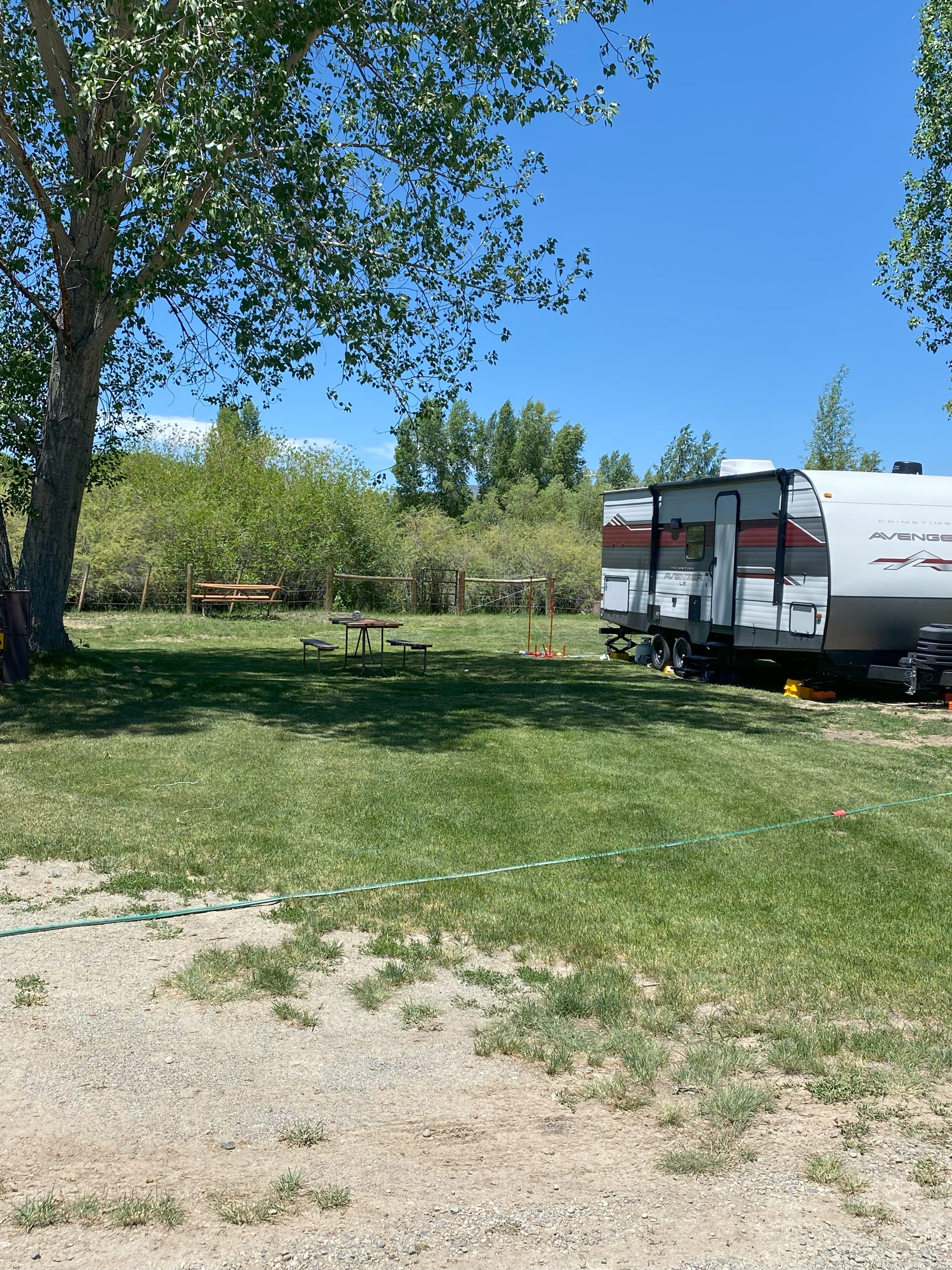 Back In 50/30 amp, Full Hookups Double Wide with Shade Tree
