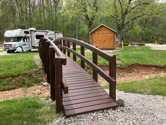 Antique wooden bridge