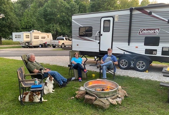 Relaxing around the campfire
