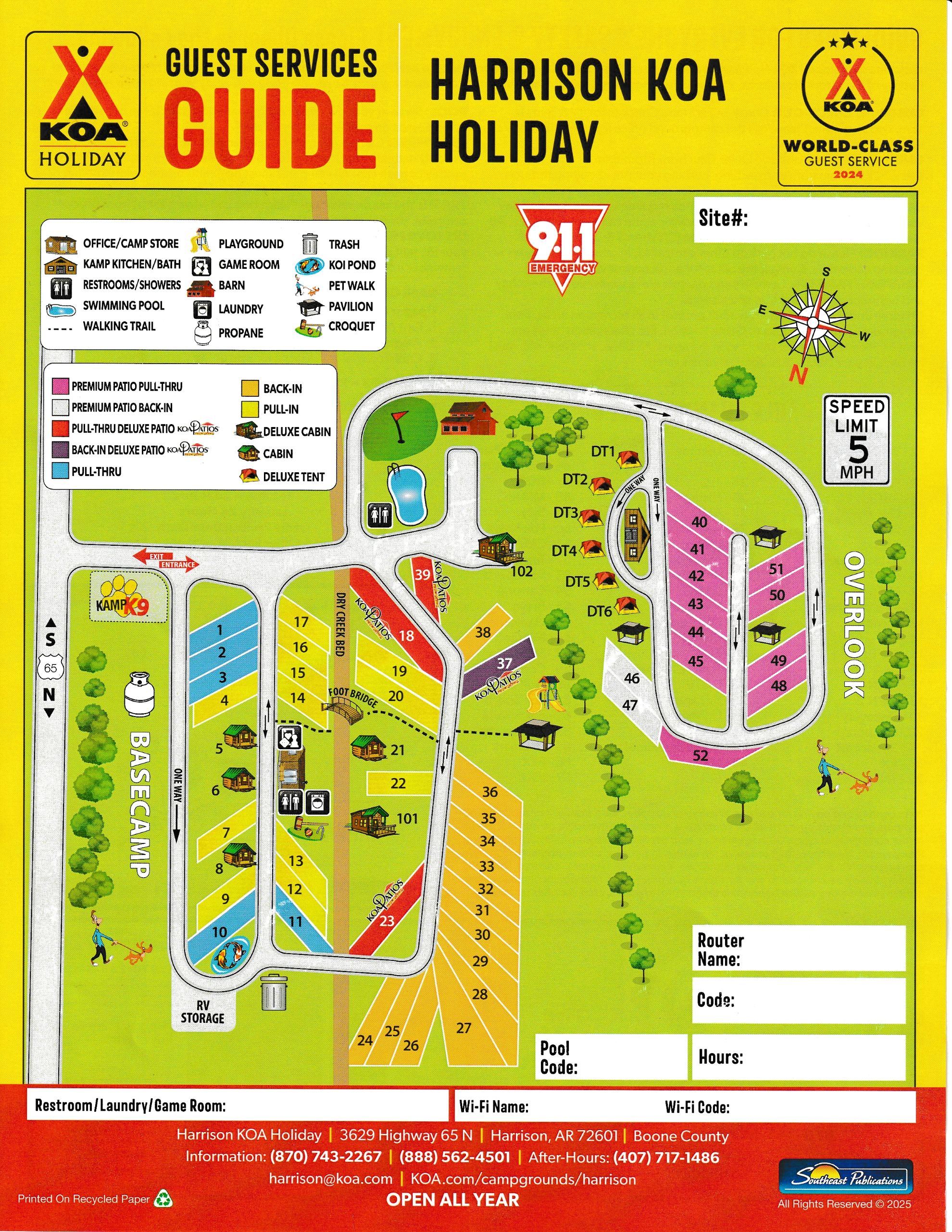 Campground Site Map