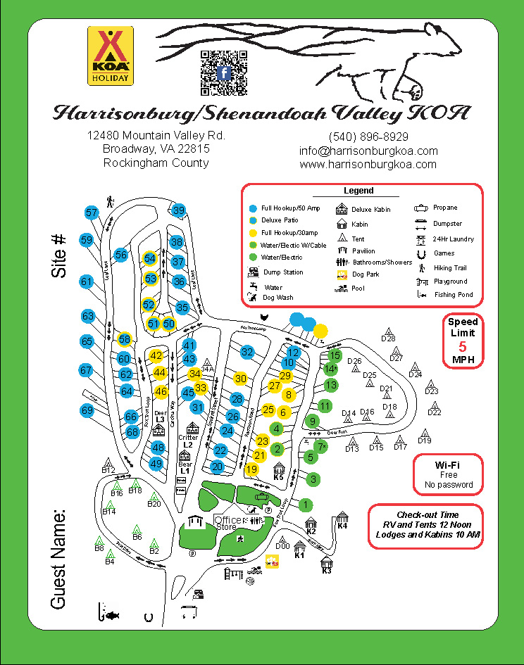 Campground Site Map