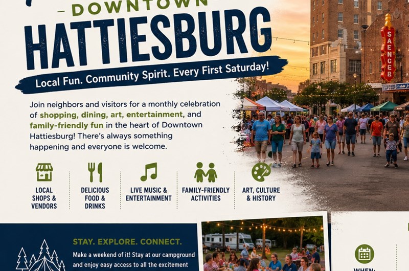 Downtown Hattiesburg First Saturday Photo