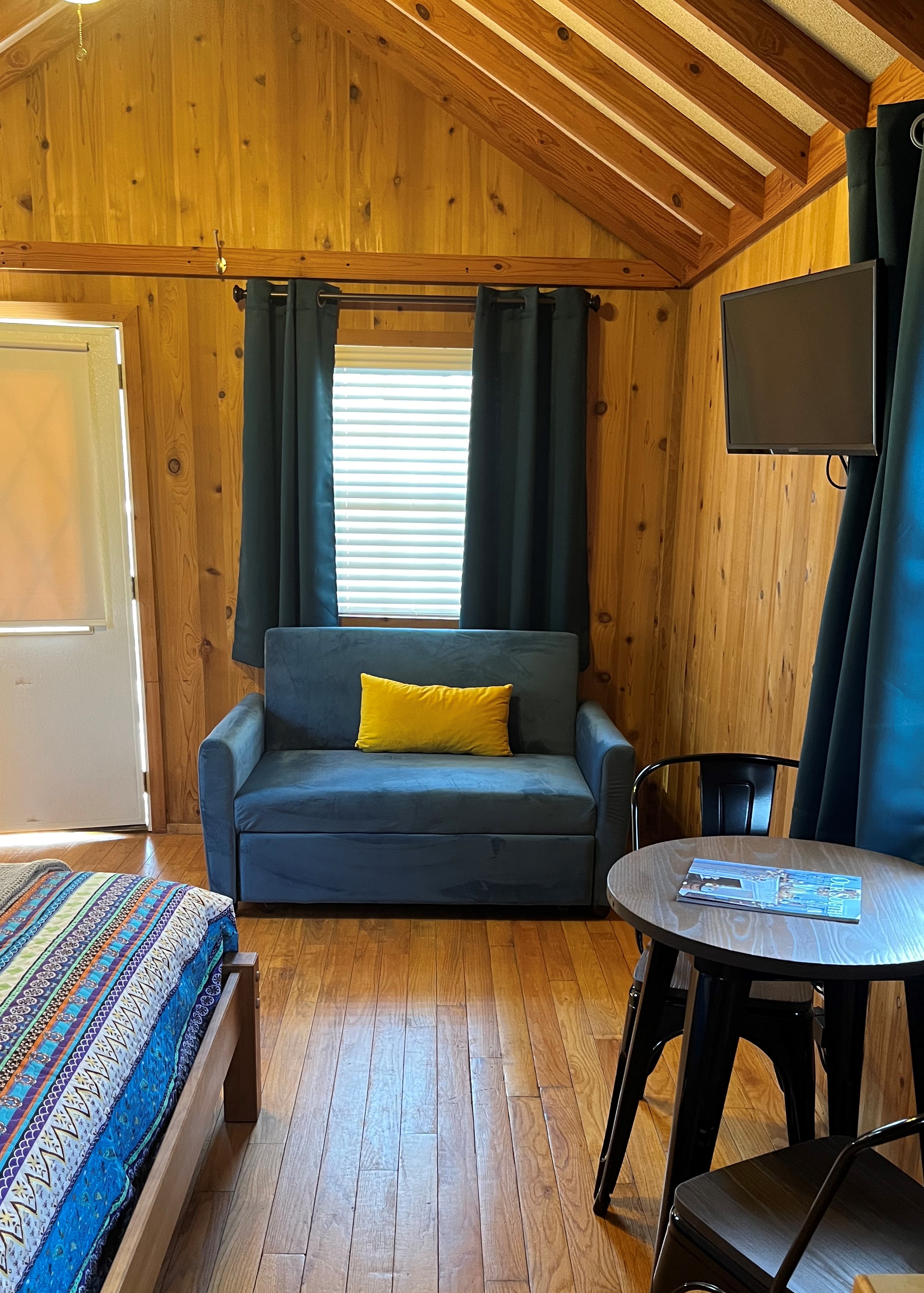 Our studio cabins have pull-out sofas.