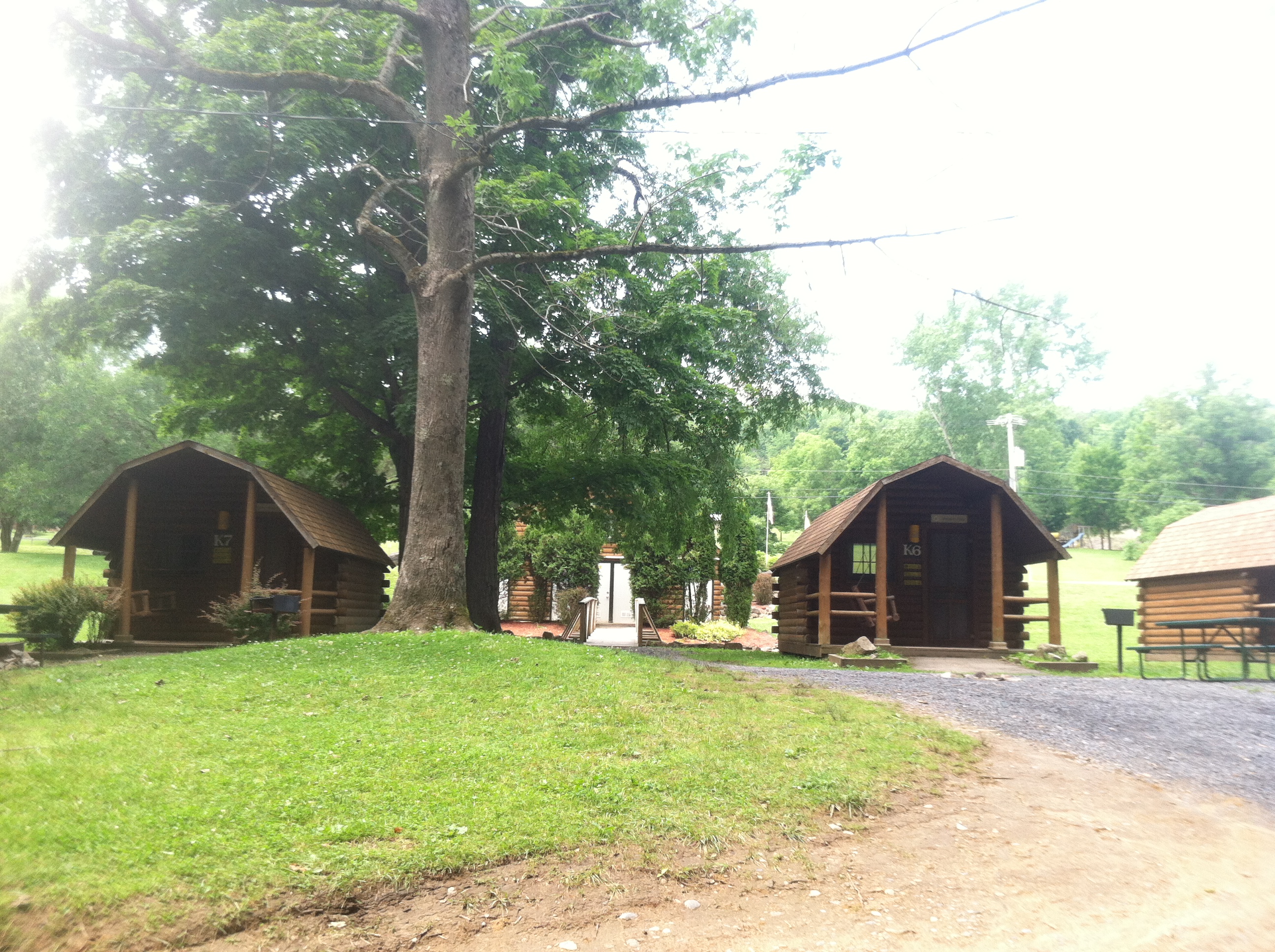 Camping Cabins with bath house behind