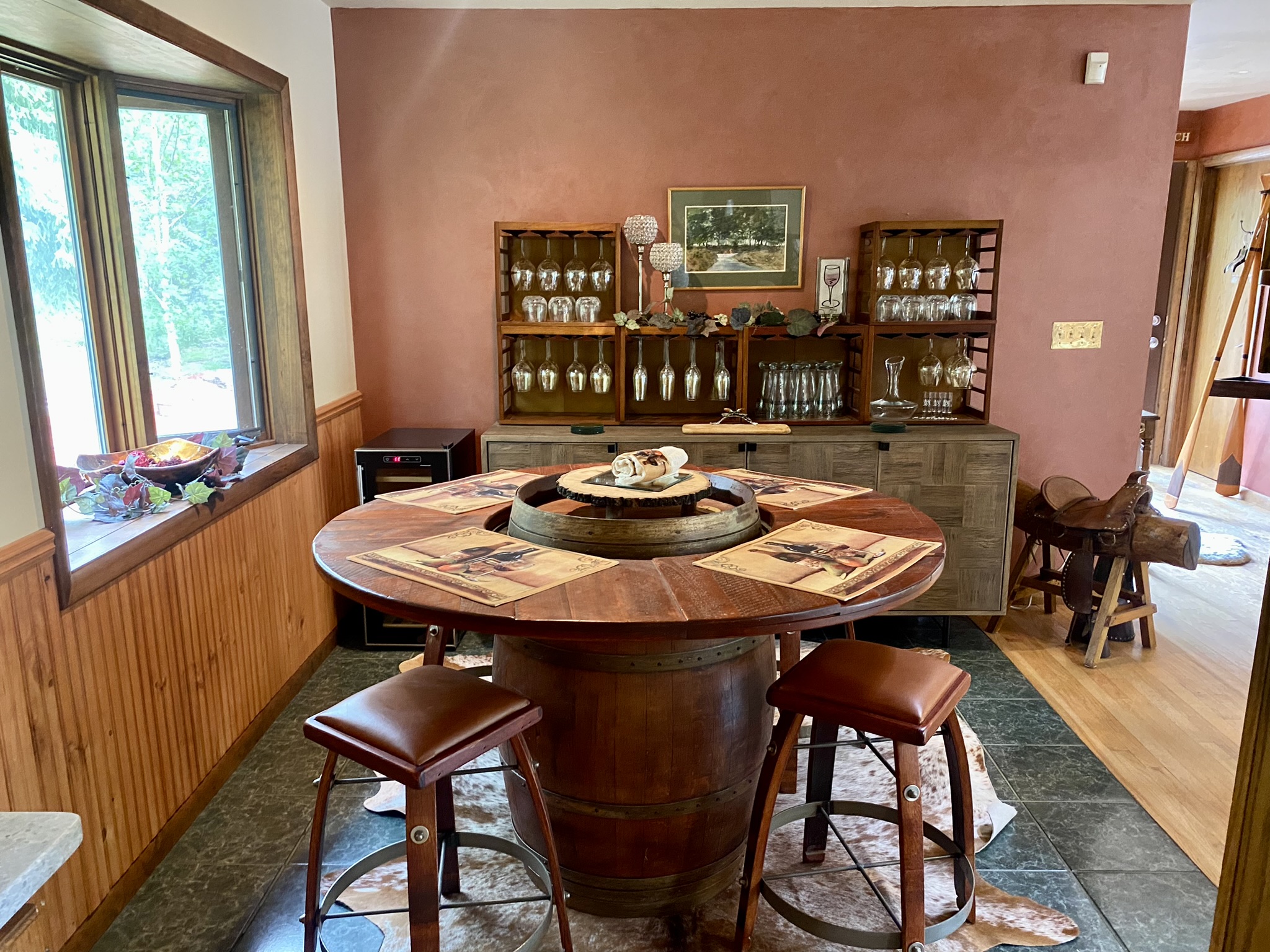 Diamond Lodge Dining Table & Wine Coolers