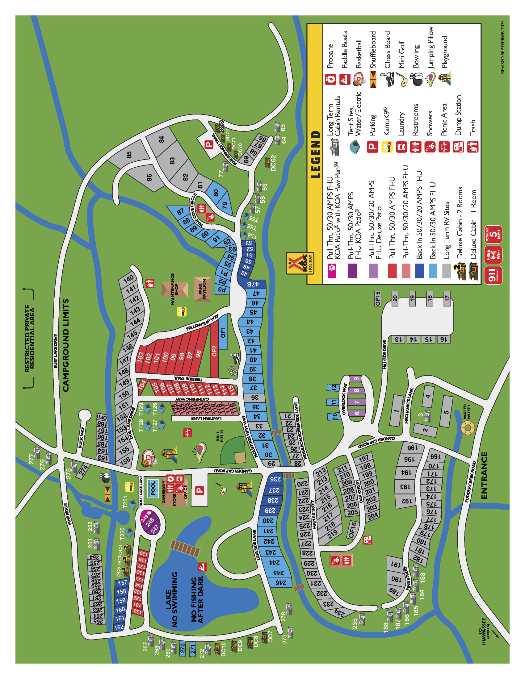 Campground Site Map