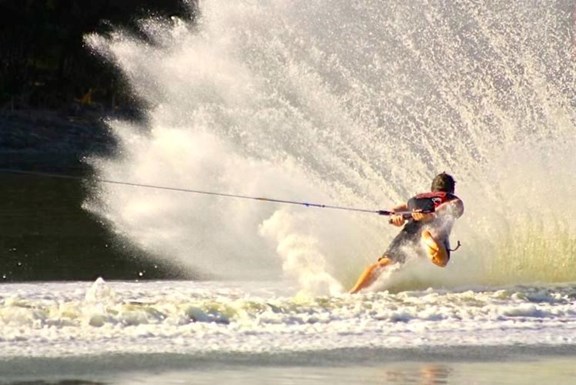 Blue Moo Barefoot Water Skiing Lake