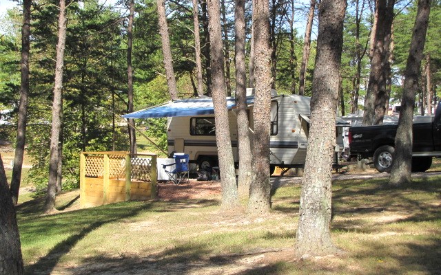 Back In Water/Electric Site with Red Rock Patio