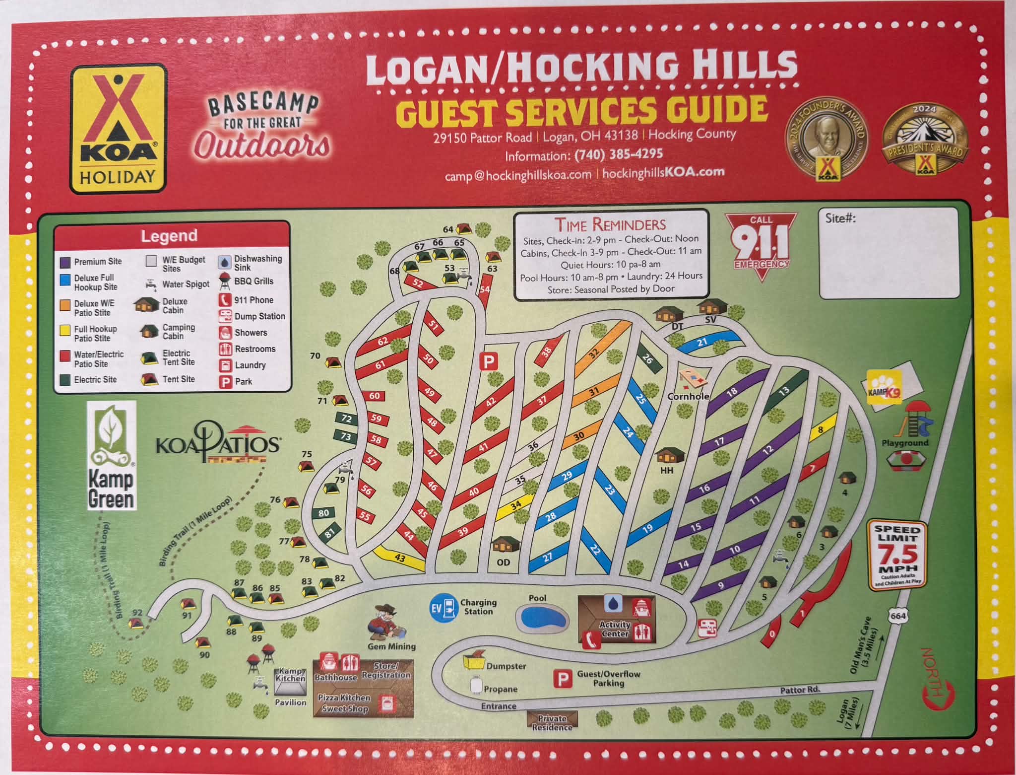 Campground Site Map