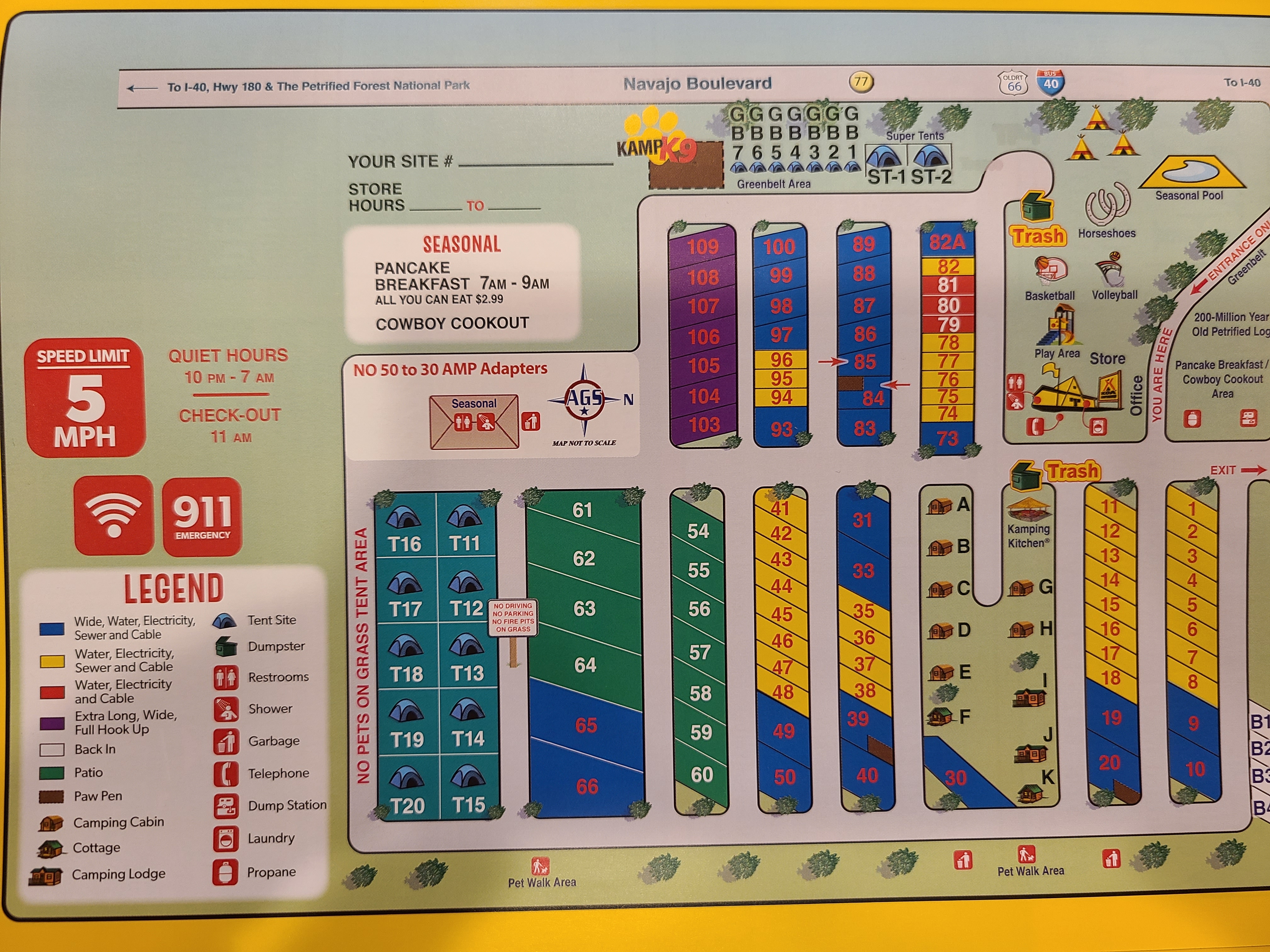 Campground Site Map