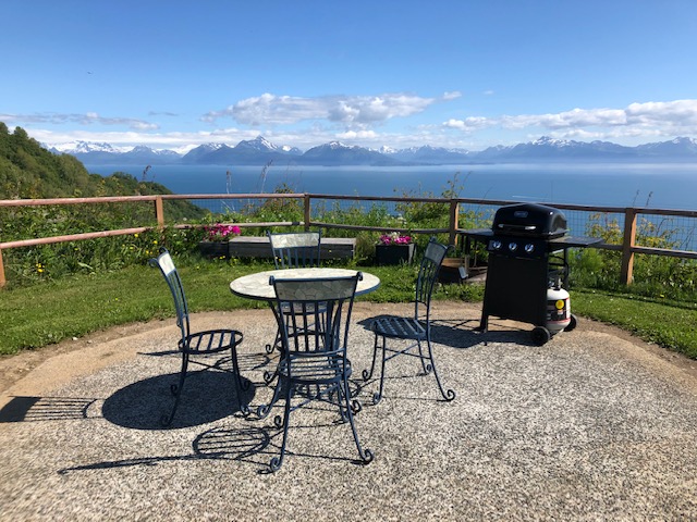 View of the bay from our back-in Patio sites