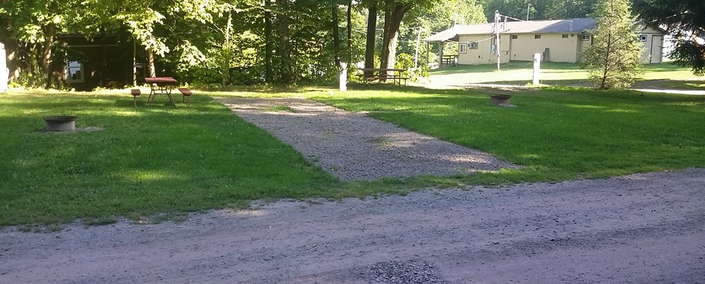 Beautiful back-in full hookup site with privacy and lots of room to stretch