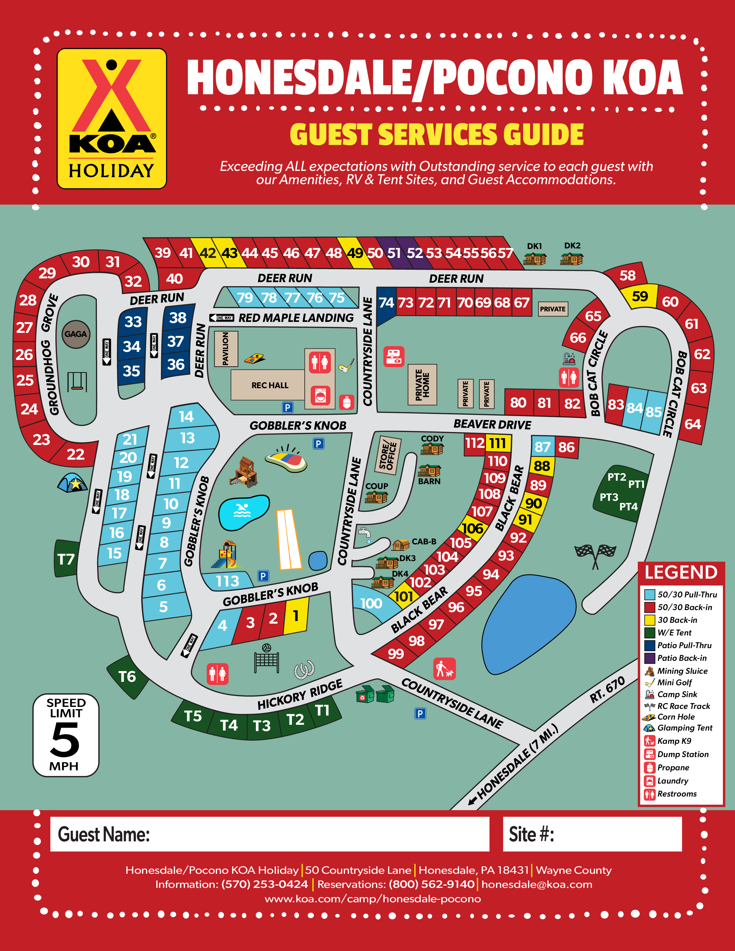 Campground Site Map