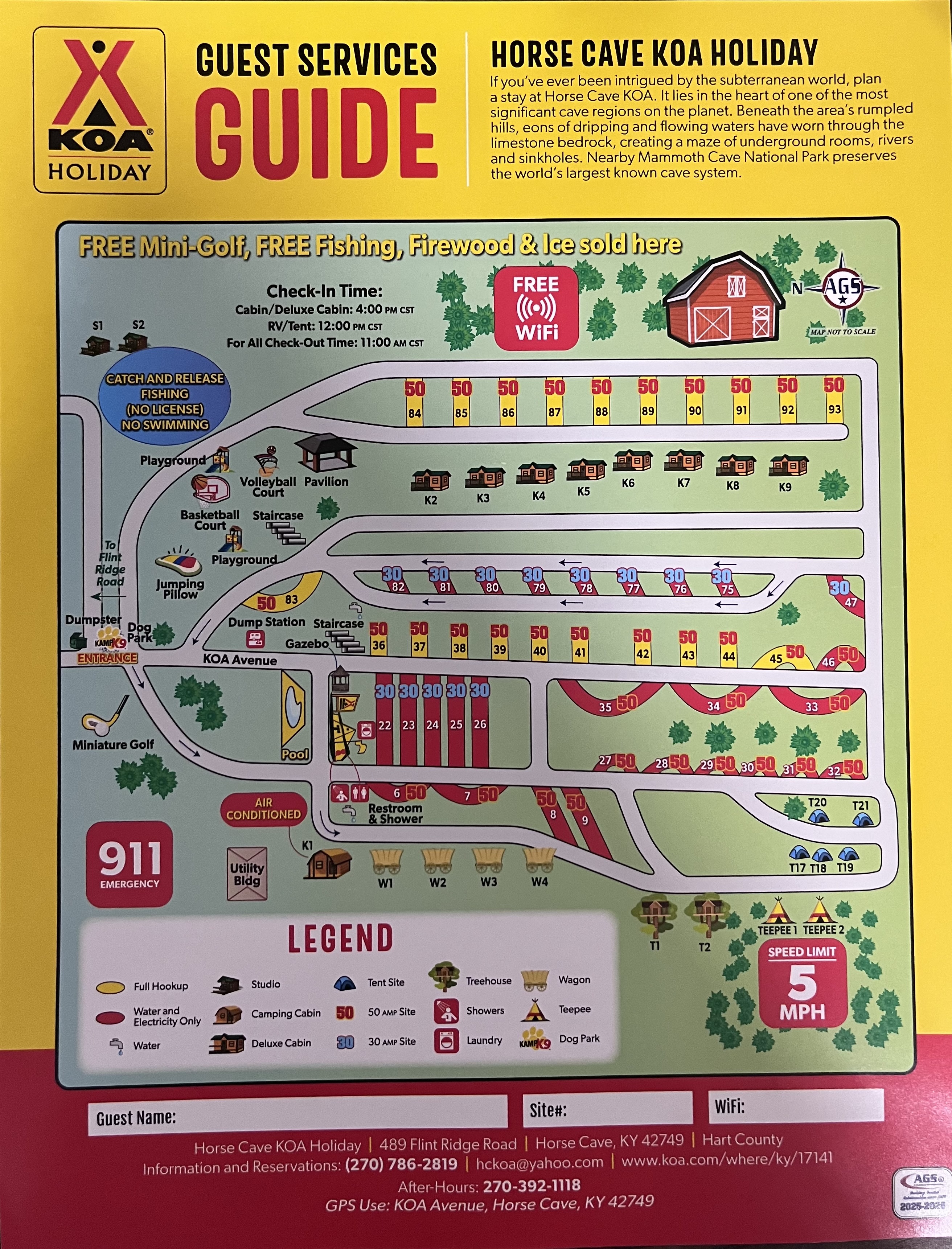 Campground Site Map