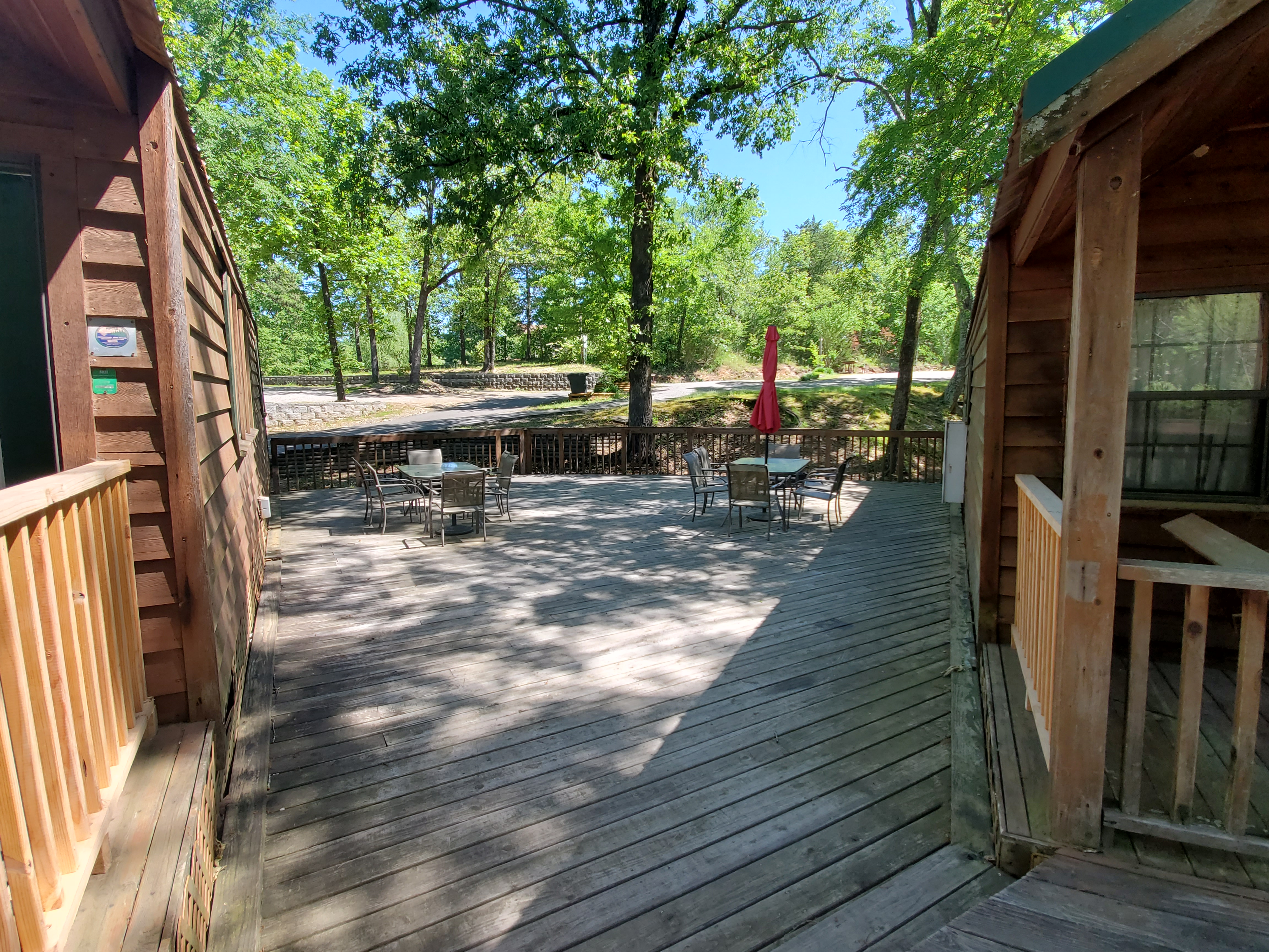 Shared space between the two lodges.