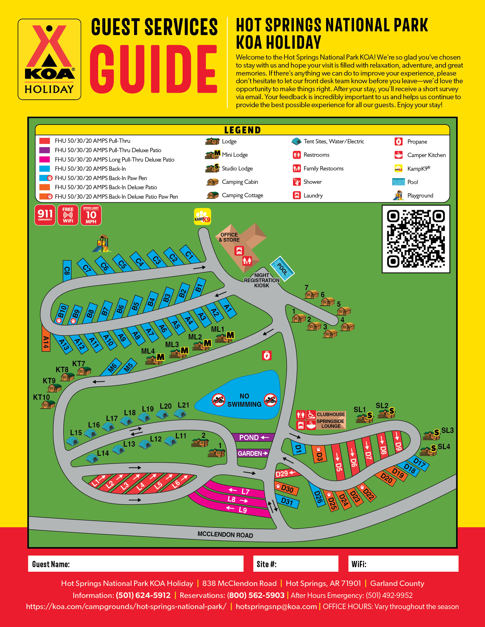 Campground Site Map