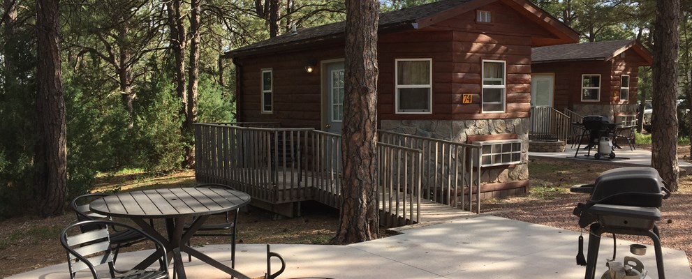 Deluxe cabins - sleep 4 - bring your linens!