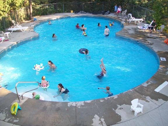 Take a dip in the swimming pool