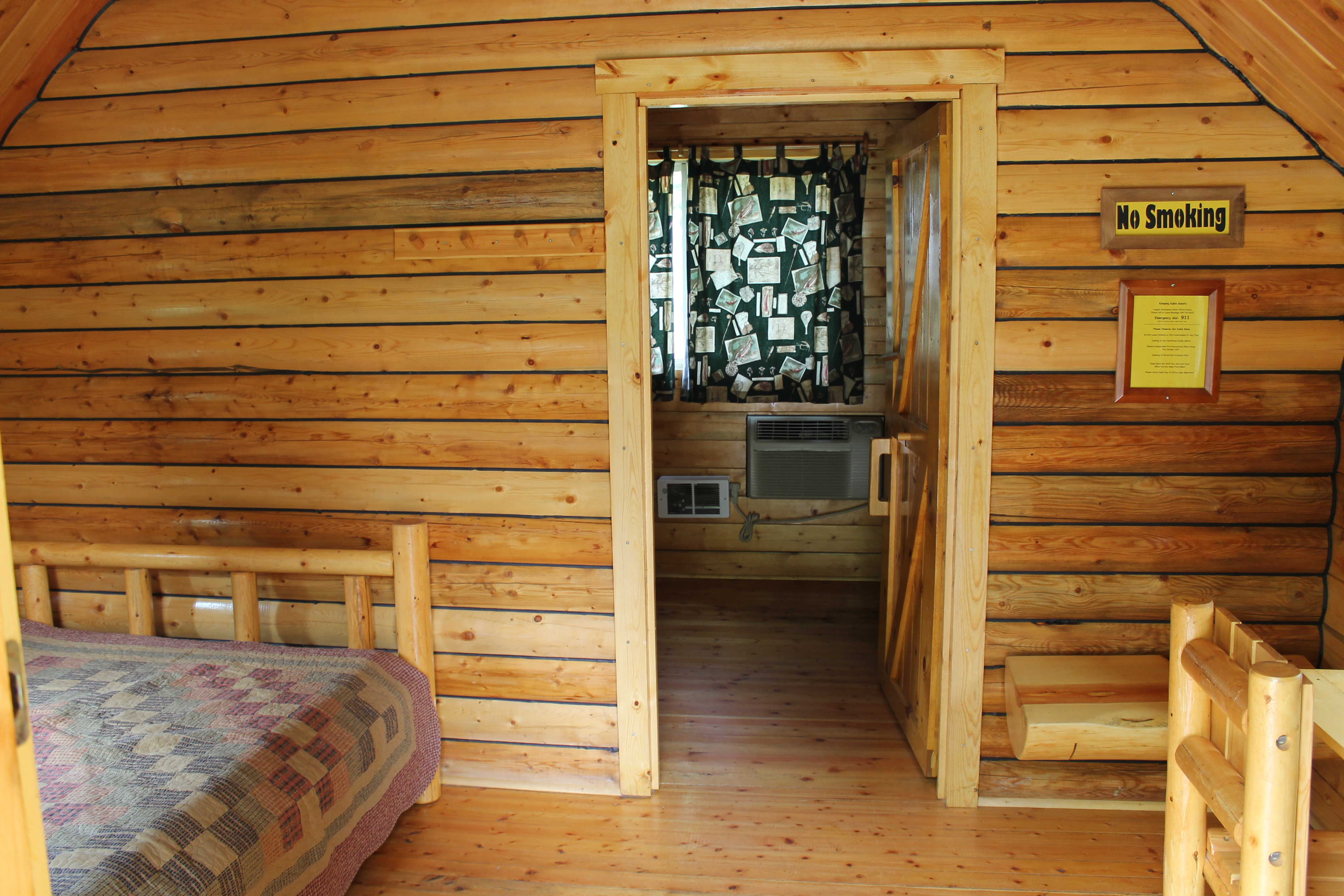 Rustic Kabin two room front bedroom