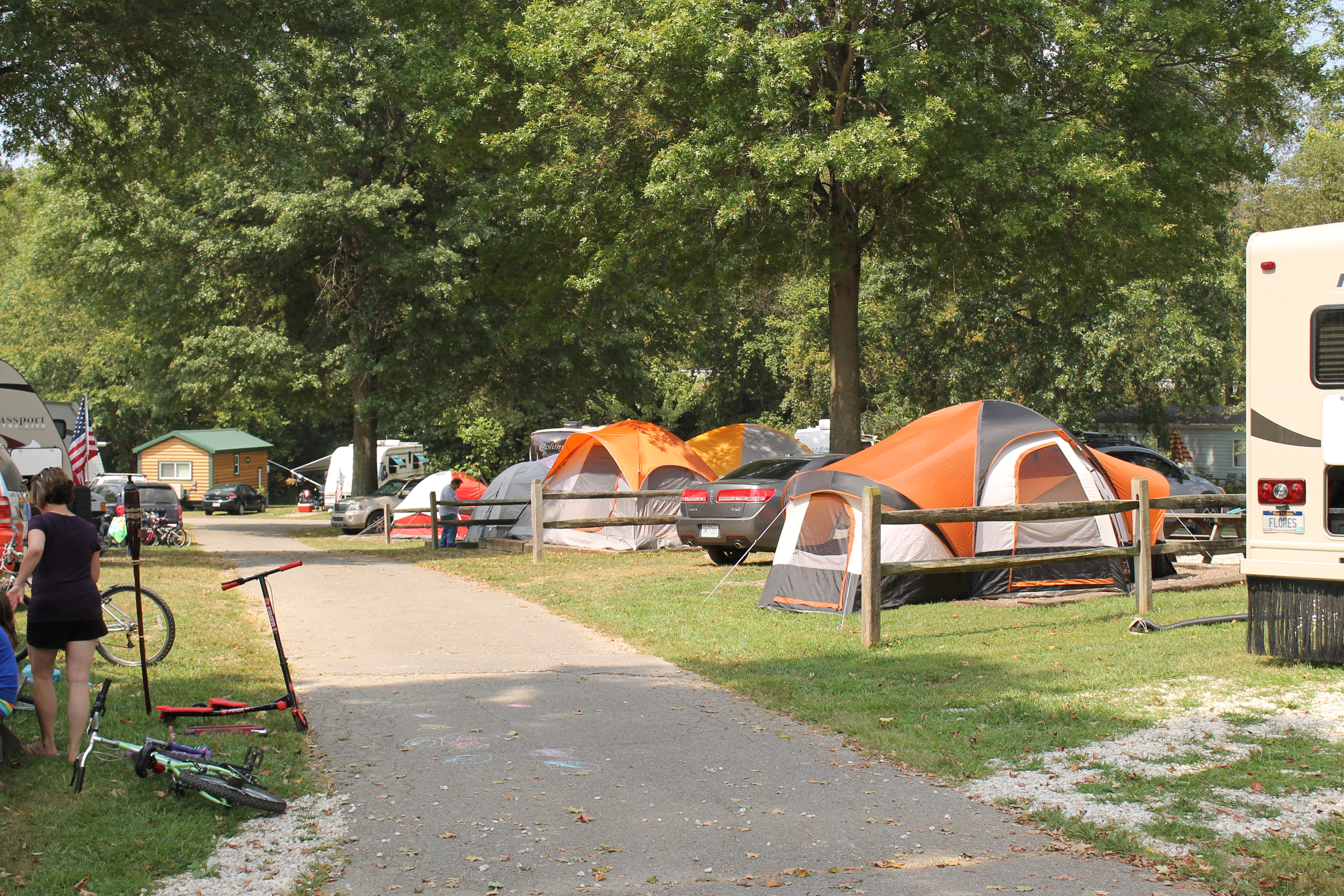 Tent sites are popular