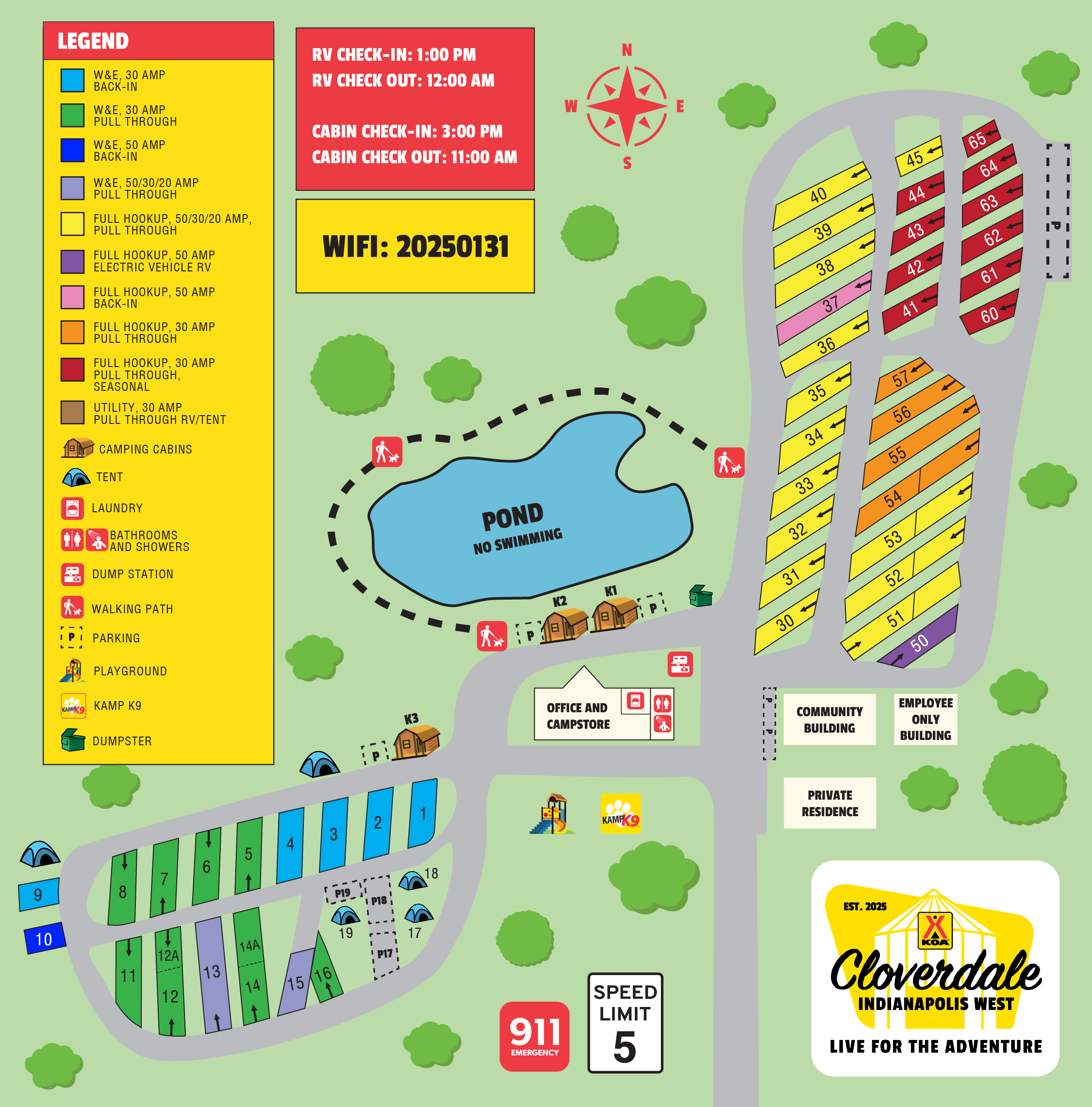 Campground Site Map
