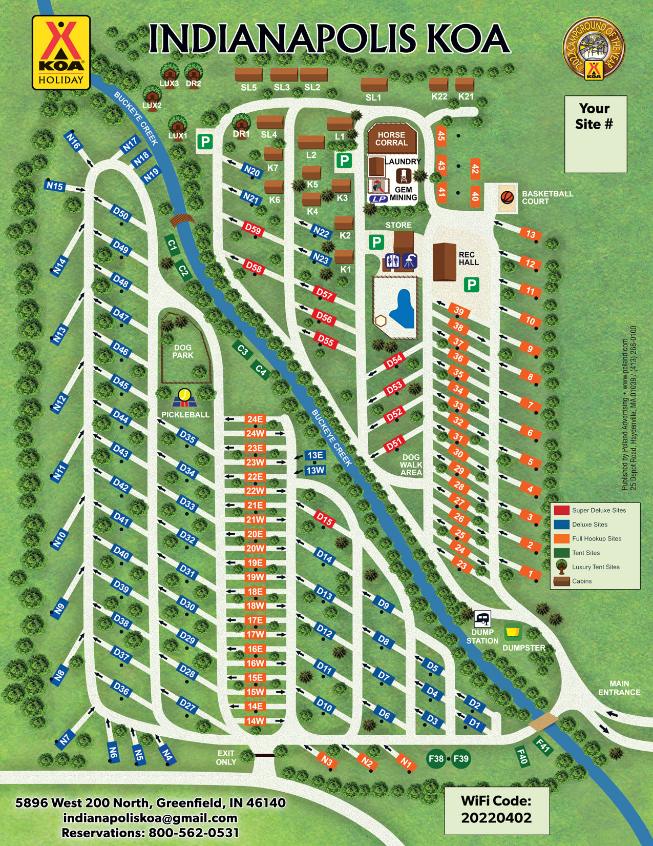 Campground Site Map