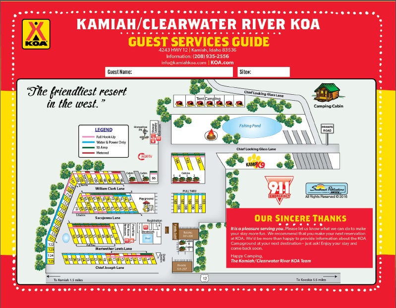 Campground Site Map