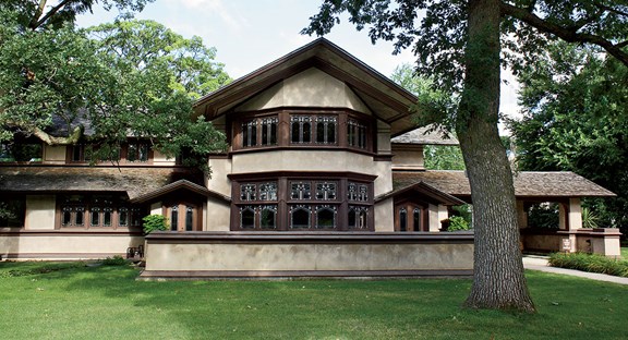 Frank Lloyd Wright Houses in Historic Kankakee Riverview (5 Miles)